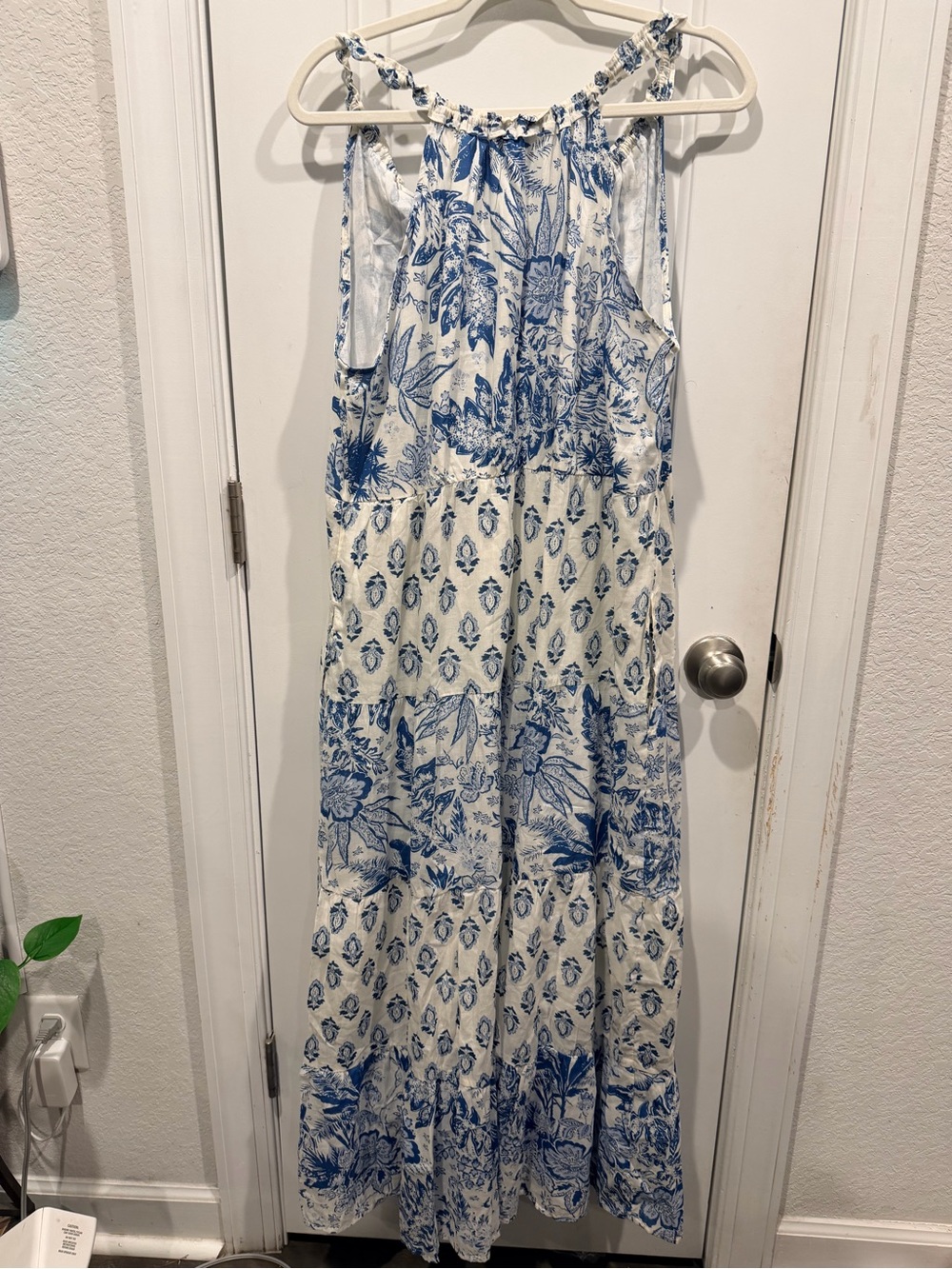 Calypso St. Barth Blue and White Floral Maxi Dress - Picture 2 of 5